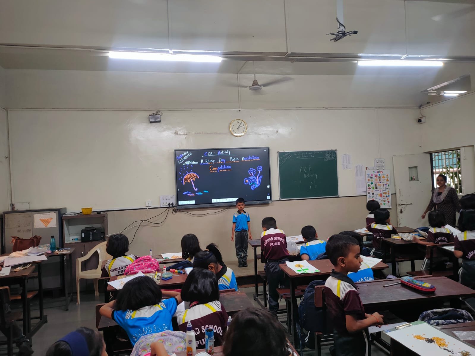 Rainy poem recitation CCA Activity